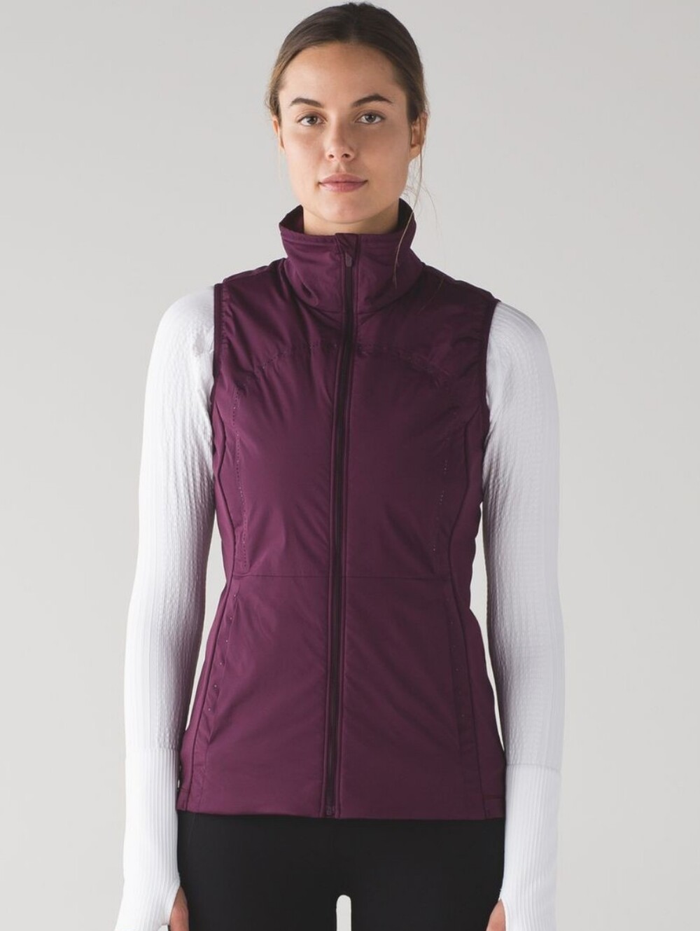 LULULEMON Burgundy Run For Cold Athletic Athleisure Vest Size 12